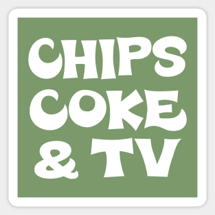 Chips, Coke & TV #2 Sticker